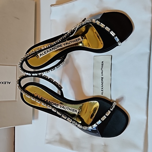 Brand New Authentic Alexander Vauthier crystal embellished stiletto shoes Size 6 - Picture 6 of 8